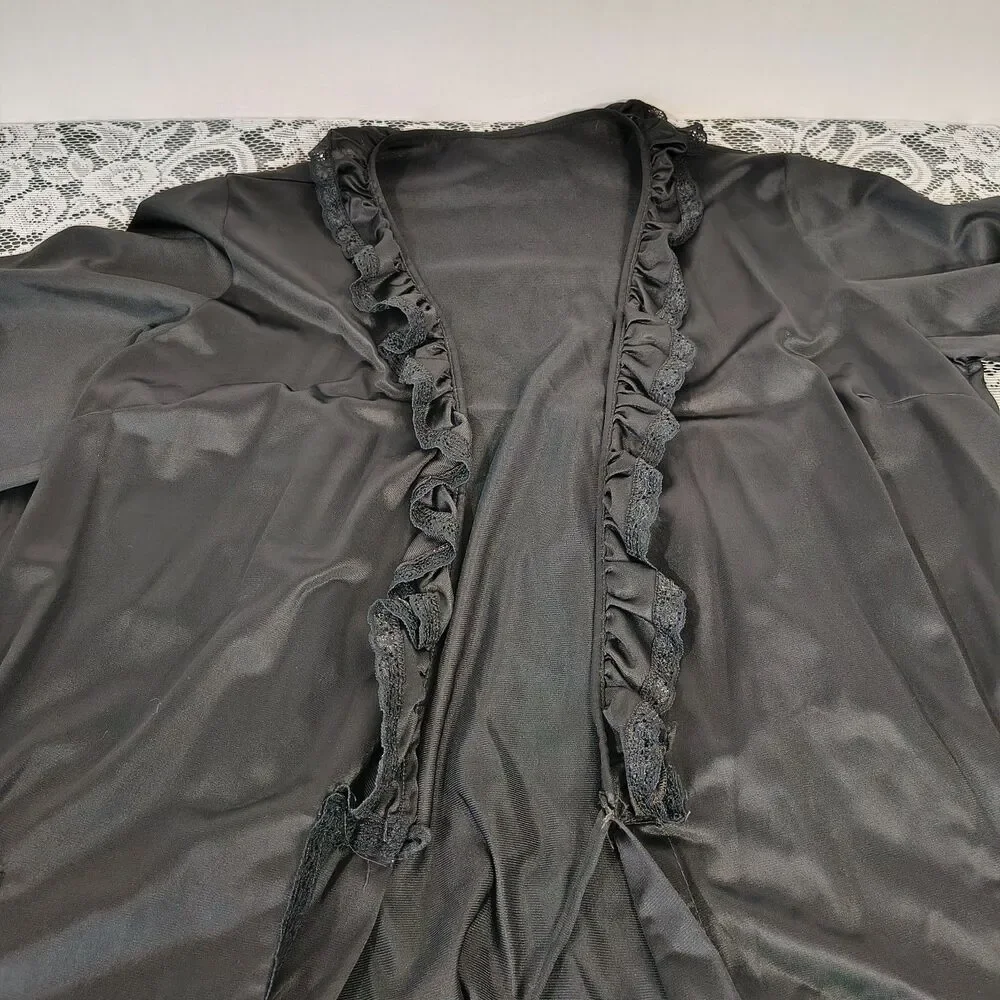 Vintage Lace Lined Housecoat - Picture 7 of 14